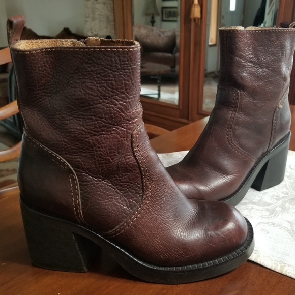 MIA Shoes - Vintage MIA 90s Leather Chunky Heel Boots